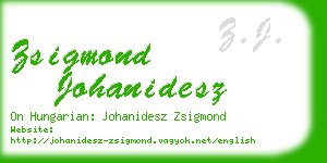 zsigmond johanidesz business card